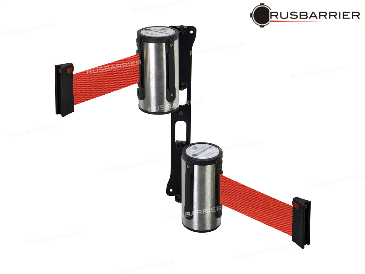 Двойной поворотный настенный блок с лентой 5 метров POVNB2N-17615 red