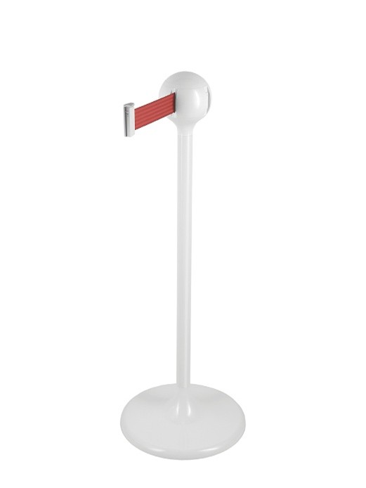 Стойка с лентой 3 метра SPHEREBARRIER WHITE/red