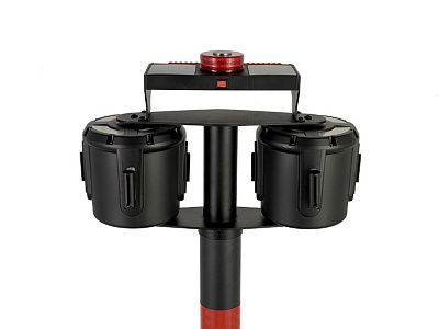 Стойка с двумя лентами 20 метров AeroBarrier-2 BLACK red/white - Изображение 4