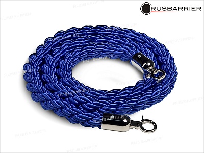 Синий плетеный канат для выставки KP-0015 blue