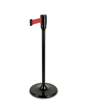 Стойка с лентой 3 метра LineBarrier BLACK/red