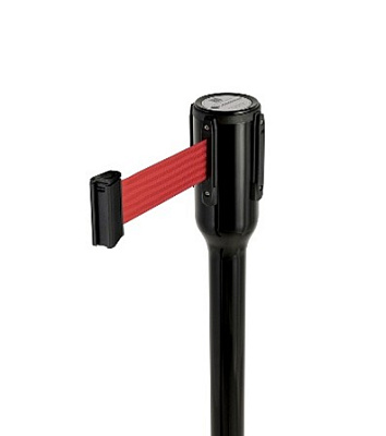 Стойка с лентой 3 метра LineBarrier BLACK/red - Изображение 3